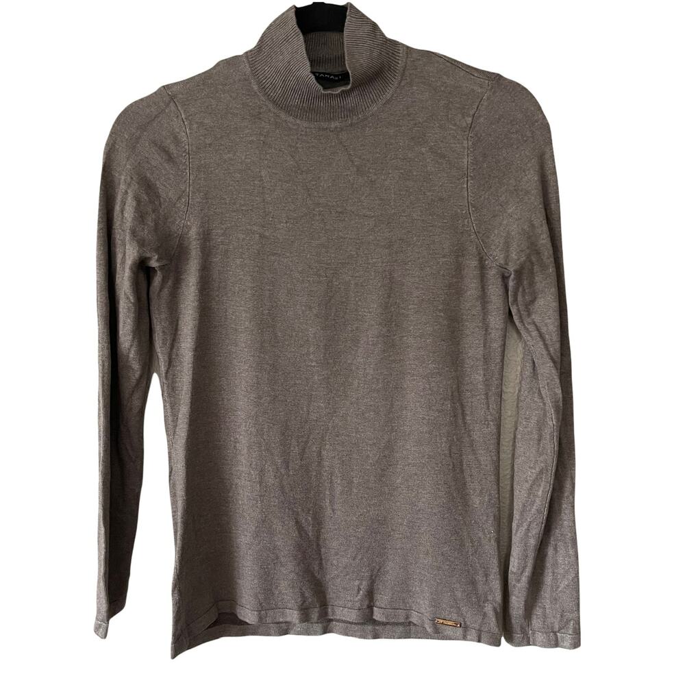 T Tahari Mock Turtleneck Long Sleeve Lightweight Womens Sweater Top XS